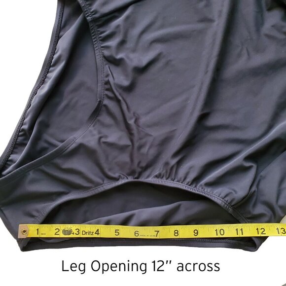 AmberNoon II NWOT One-Piece Halter Top Swimsuit in Black Size 20W - Picture 15 of 16